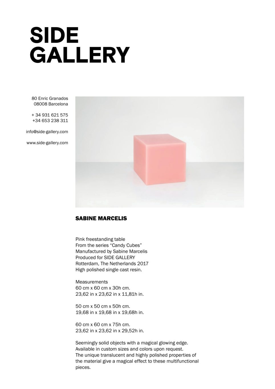 Sabine Marcelis Candy Cube Side Gallery