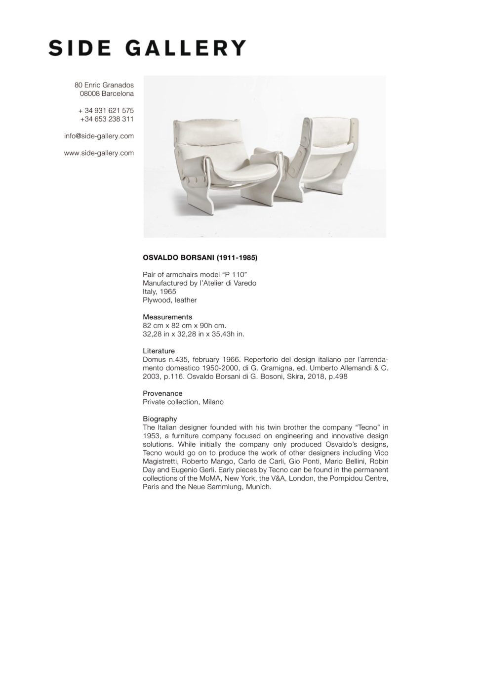 Osvaldo Borsani Pair Of Armchairs Model P 110 Side Gallery