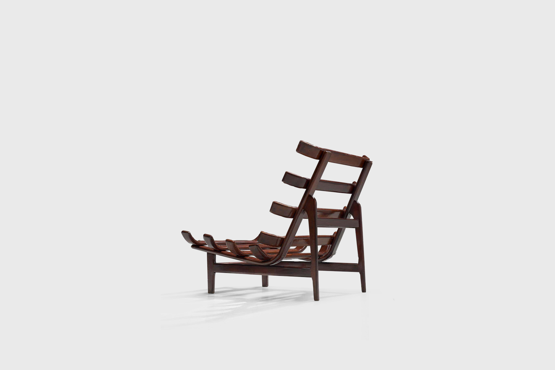 Lounge chair Manufactured by Movéis Pailar Brazil, 1950s Jacaranda